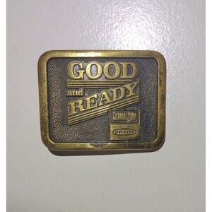 Vintage 'GOOD and READY' Belt Buckle - BTS - Solid Brass